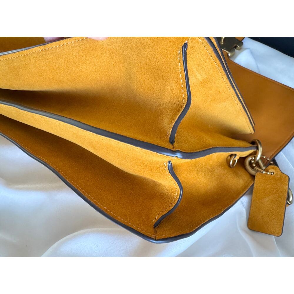 Coach Suede Tabby Shoulder Bag 36 in Orange/Marigold - CEM12 - Picture 10 of 12